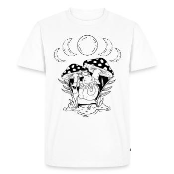 Aesthetic Goblincore and Dark Cottagecore Mushroom - Men's Premium Organic T-Shirt - white - Front - Nico (187cm)