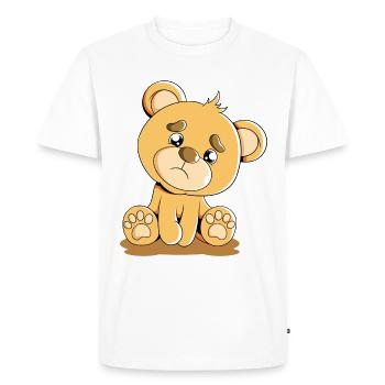 Cute Bear Cuddly Toy Hug Stuffed Animal Love - Men's Premium Organic T-Shirt - white - Front - Nico (187cm)