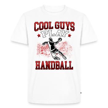 King plays Handball Handball Player Handball Player - Men's Premium Organic T-Shirt - white - Front - Nico (187cm)