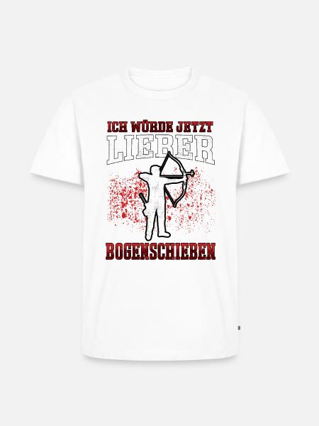 Lieber Bogenschießen Bogenschütze Bogenschützen - Männer Premium Bio T-Shirt - Weiß