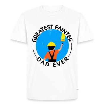 House Painter Dad Unique Gifts - Men's Premium Organic T-Shirt - white - Front - Nico (187cm)