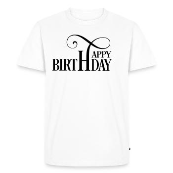 Joyeux anniversaire - T-shirt Premium bio Homme - blanc - Devant - Nico (187cm)