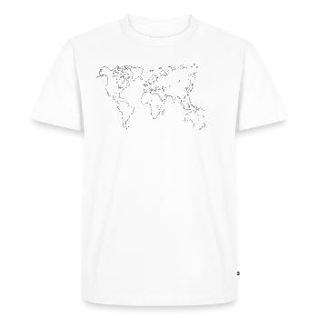 World Map Outlines - Men's Premium Organic T-Shirt - white - Front - Nico (187cm)
