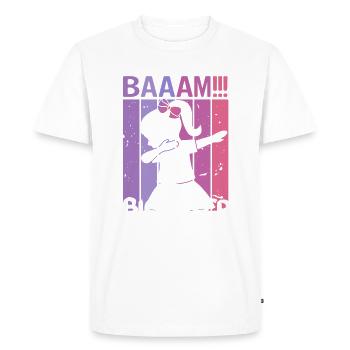 Filles Enfants Bääm ! Conception de la Grande Sœur 2022 - T-shirt Premium bio Homme - blanc - Devant - Nico (187cm)