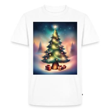 Sapin de Noël à l - T-shirt Premium bio Homme - blanc - Devant - Nico (187cm)