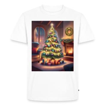 Noël à la maison - T-shirt Premium bio Homme - blanc - Devant - Nico (187cm)
