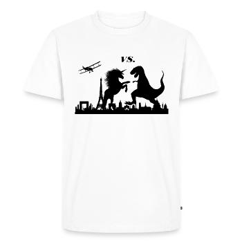 Gay Hordse VS Dino Chemise exclusive - T-shirt Premium bio Homme - blanc - Devant - Nico (187cm)