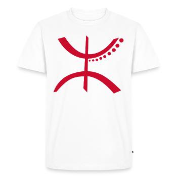 I Am Amazigh Berber Custom T-Shirt - Men's Premium Organic T-Shirt - white - Front - Nico (187cm)