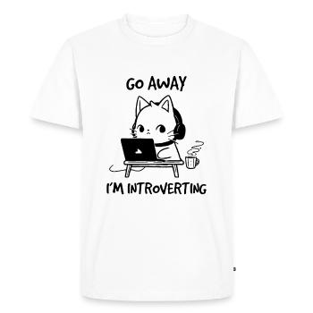 Dictons typiques de la collection de comportement des chats - T-shirt Premium bio Homme - blanc - Devant - Nico (187cm)