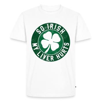 St Patrick's Day - Shamrock Ireland Irlandais - T-shirt Premium bio Homme - blanc - Devant - Nico (187cm)