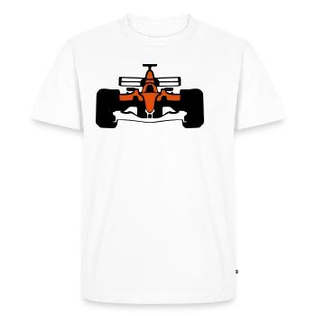race car 1072 - Men's Premium Organic T-Shirt - white - Front - Nico (187cm)