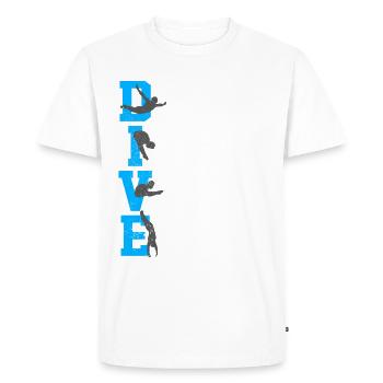 PLONGÉE - Plongée - T-shirt Premium bio Homme - blanc - Devant - Nico (187cm)