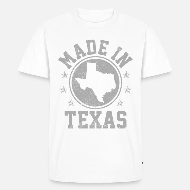 Texas - Männer Premium Bio T-Shirt - Weiß