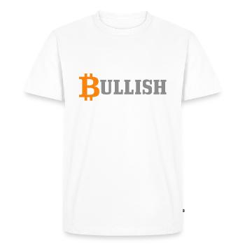 Bitcoin - T-shirt Premium bio Homme - blanc - Devant - Nico (187cm)