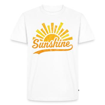 Soleil Soleil - T-shirt Premium bio Homme - blanc - Devant - Nico (187cm)