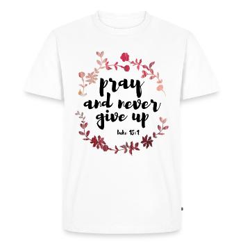 Christ Church Bible Jesus Pope Idée cadeau - T-shirt Premium bio Homme - blanc - Devant - Nico (187cm)