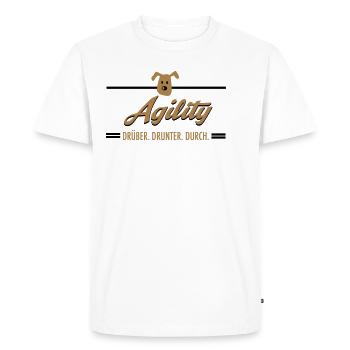 Agility - Men's Premium Organic T-Shirt - white - Front - Nico (187cm)