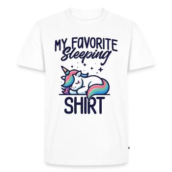 Licorne Sommeil Humour Cadeau Pyjama Flemme - T-shirt Premium bio Homme - blanc - Devant - Nico (187cm)
