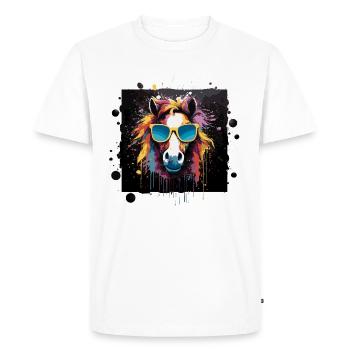 L’amour des chevaux - T-shirt Premium bio Homme - blanc - Devant - Nico (187cm)