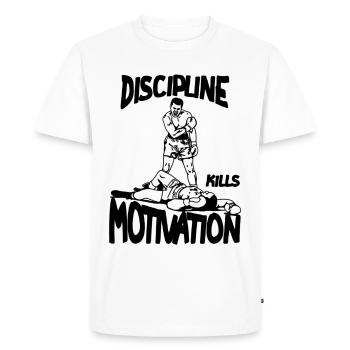 Discipline - T-shirt Premium bio Homme - blanc - Devant - Nico (187cm)