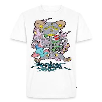 Teddie Le Popp Entièrement Glacé - T-shirt Premium bio Homme - blanc - Devant - Nico (187cm)