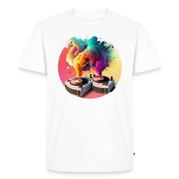 Platines Decksmoke - T-shirt Premium bio Homme - blanc - Devant - Nico (187cm)