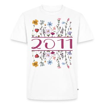 2011 Légendaire Depuis 2011 Anniversaire 2011 Femmes - T-shirt Premium bio Homme - blanc - Devant - Nico (187cm)