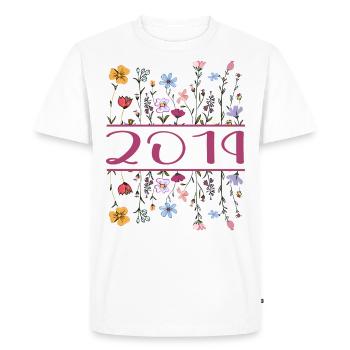 2014 Légendaire Depuis 2014 Anniversaire 2014 Femmes - T-shirt Premium bio Homme - blanc - Devant - Nico (187cm)