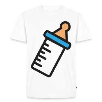 Bouteille de lait - T-shirt Premium bio Homme - blanc - Devant - Nico (187cm)