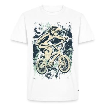 BMX Bike Race | BMX Race | BMX | Gift - Men's Premium Organic T-Shirt - white - Front - Nico (187cm)