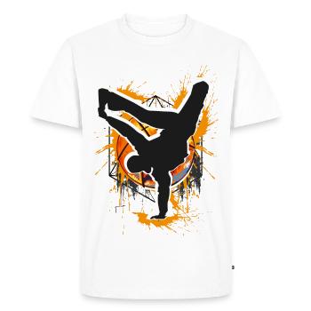 Breakdance - Breakdancer - Breakdancing - Bboy - T-shirt Premium bio Homme - blanc - Devant - Nico (187cm)