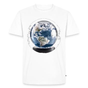 We live in a snow globe - Men's Premium Organic T-Shirt - white - Front - Nico (187cm)
