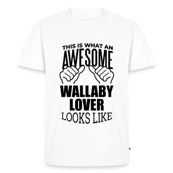 Wallaby Wallaby Wallaby - Men's Premium Organic T-Shirt - white - Front - Nico (187cm)