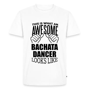 Bachata Bachata Bachata - T-shirt Premium bio Homme - blanc - Devant - Nico (187cm)