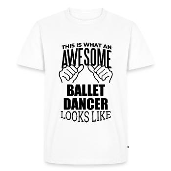 Ballet Ballet Ballet - Men's Premium Organic T-Shirt - white - Front - Nico (187cm)