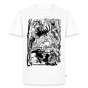 CHAOS - T-shirt Premium bio Homme - blanc - Devant - Nico (187cm)