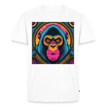 Electric Gorilla - Men's Premium Organic T-Shirt - white - Front - Nico (187cm)