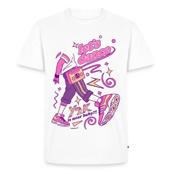 Neon Dance Boombox Vibe - Men's Premium Organic T-Shirt - white - Front - Nico (187cm)