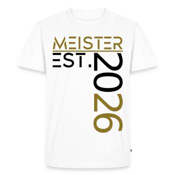 Master est. 2026 - T-shirt Premium bio Homme - blanc - Devant - Nico (187cm)