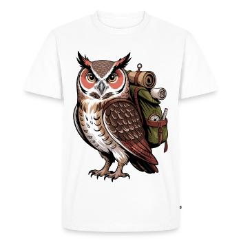 Forest Adventure Owl's Call - Men's Premium Organic T-Shirt - white - Front - Nico (187cm)