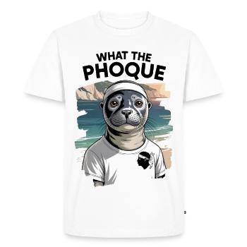 Corsican Humor Gift What the Seal Island Souvenir - Men's Premium Organic T-Shirt - white - Front - Nico (187cm)