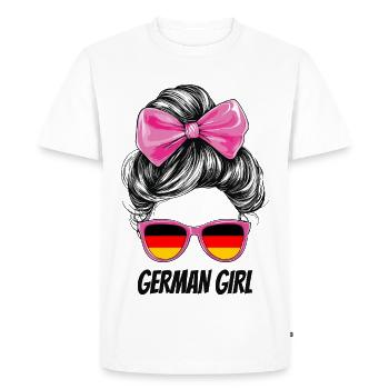 Germany Flag Flag Woman Sunglasses Fan - Men's Premium Organic T-Shirt - white - Front - Nico (187cm)
