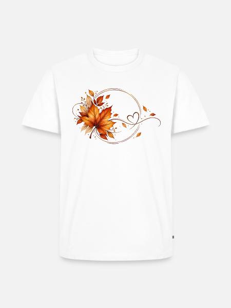 Herbst - Männer Premium Bio T-Shirt - Weiß