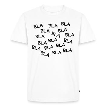 Bla blah blah or blah blah blah. Good or fake news. - Men's Premium Organic T-Shirt - white - Front - Nico (187cm)
