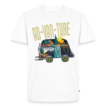 Ad-Van-Ture Camper - Men's Premium Organic T-Shirt - white - Front - Nico (187cm)