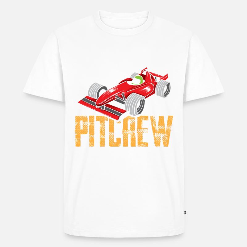 Pit Crew - Course automobile - T-shirt Premium bio Homme - blanc