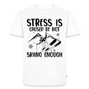 Skiing - Men's Premium Organic T-Shirt - white - Front - Nico (187cm)