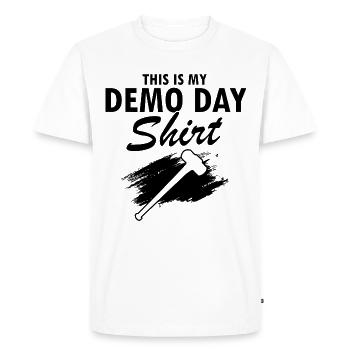 Démolition et rénovation de maisons - T-shirt Premium bio Homme - blanc - Devant - Nico (187cm)