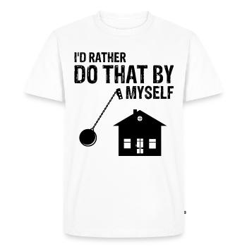 Conception de démolition de maisons et rénovation de maisons - T-shirt Premium bio Homme - blanc - Devant - Nico (187cm)