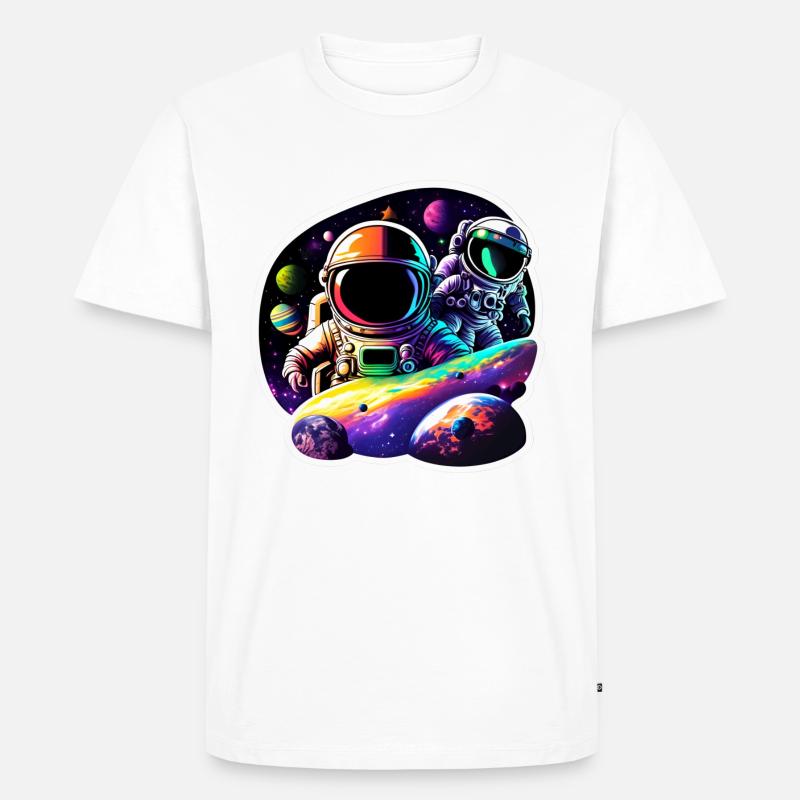 Astronauts in Space - Männer Premium Bio T-Shirt - Weiß